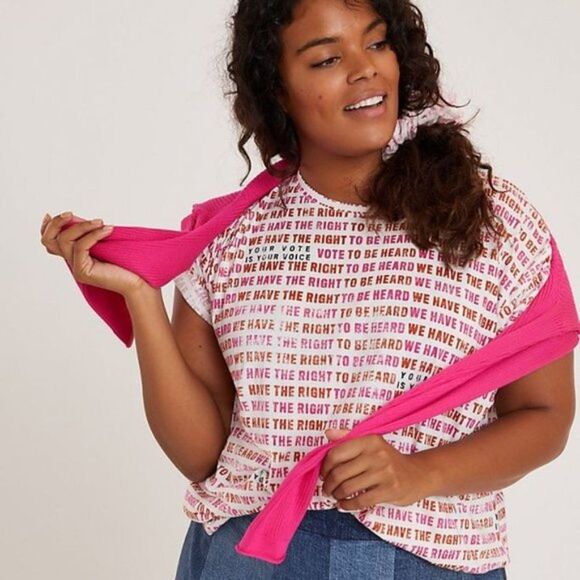 Anthropologie Tops - NWT Anthropologie Right To Be Heard Graphic Tee | 1X